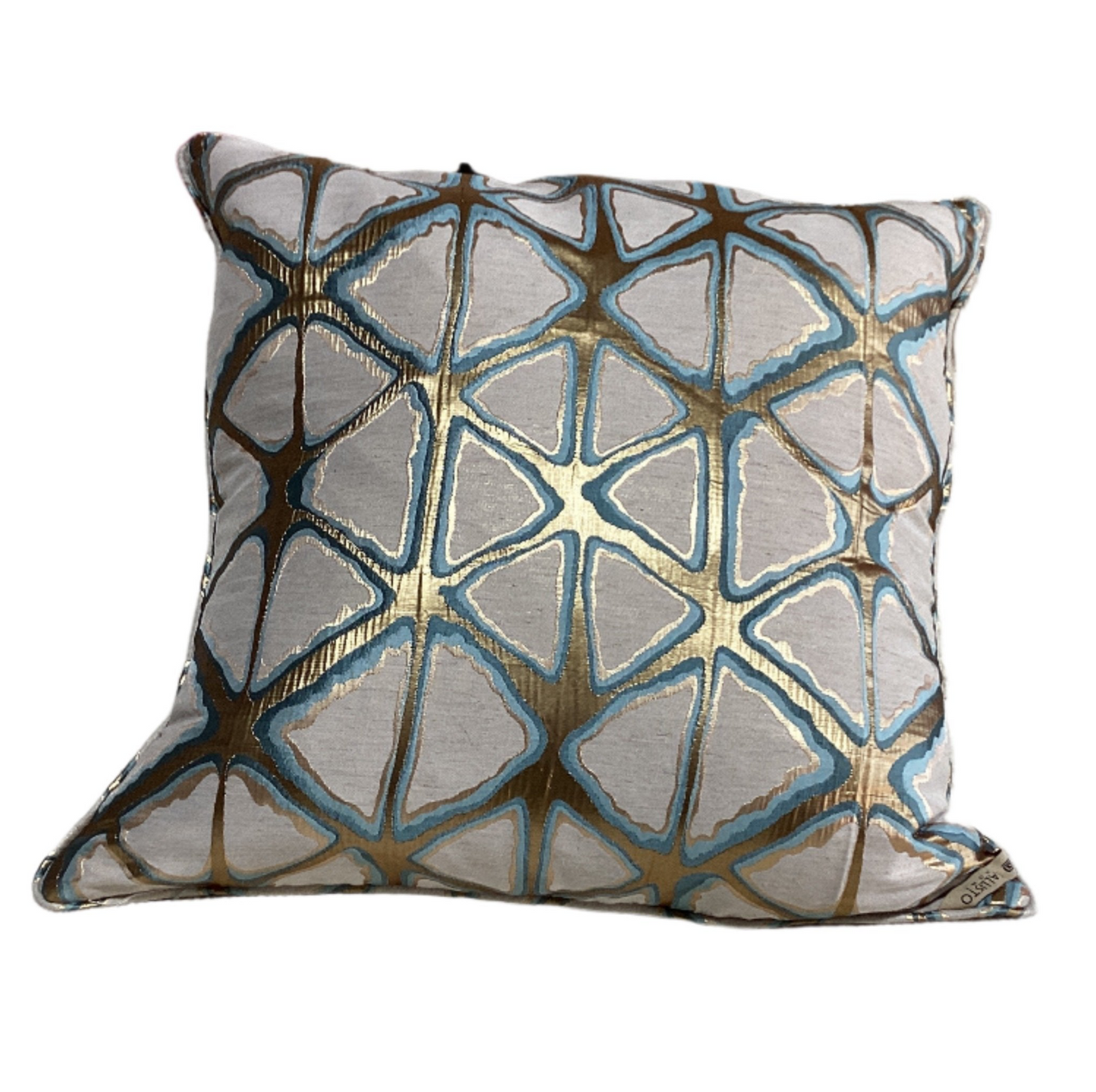 Teal & Gold Decorative Pillow-OPEN BOX