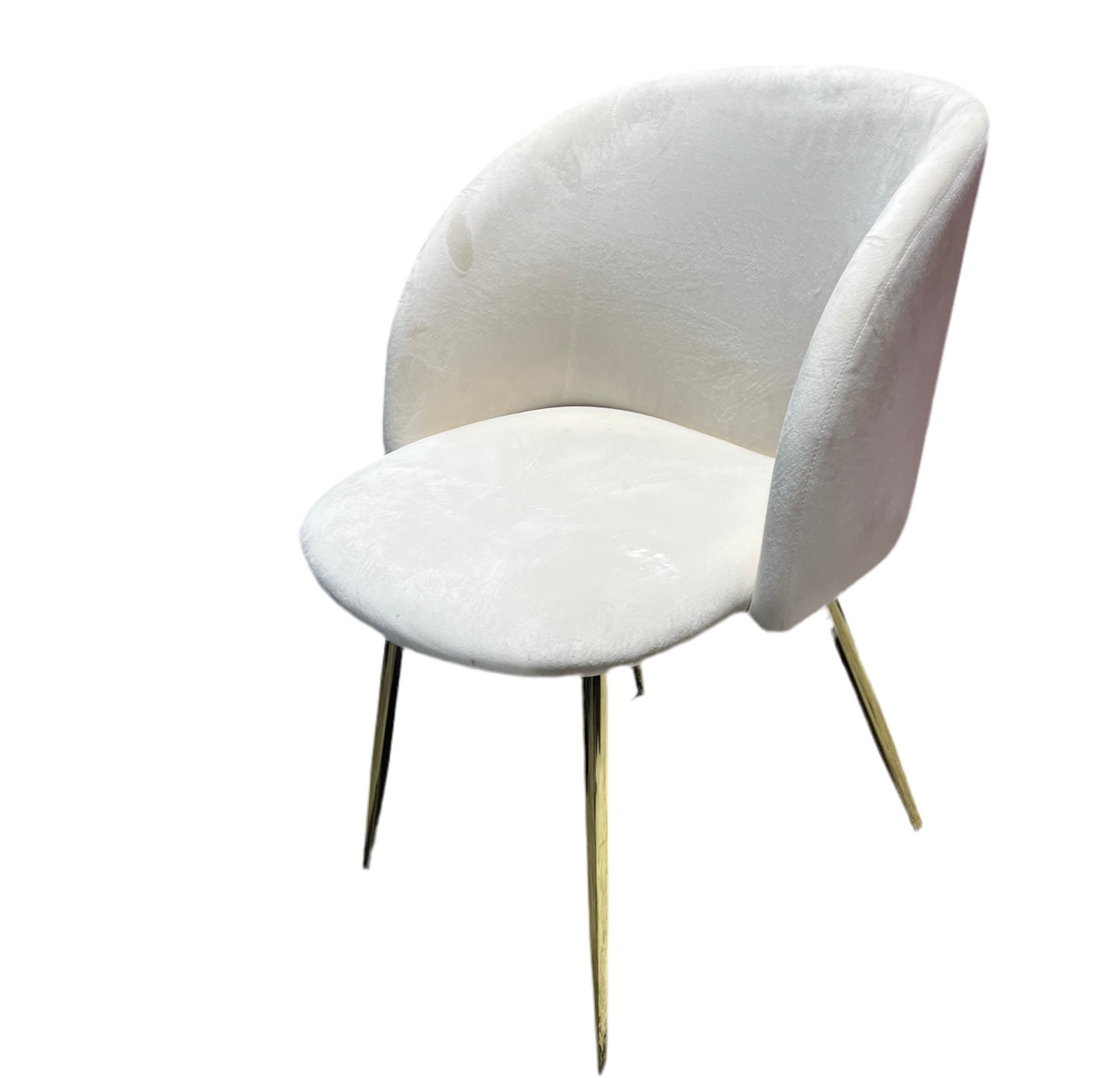 Cream Velvet Dining Chairs (Set of 3)-OPEN BOX