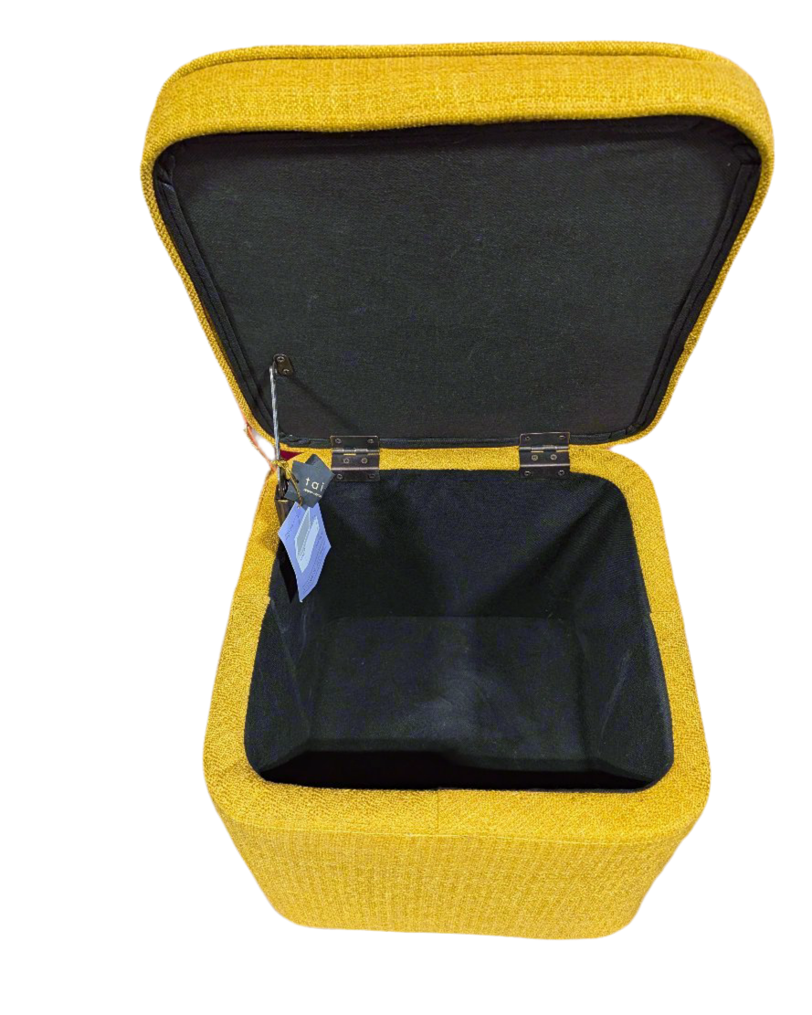 Mustard Storage Ottoman- OPEN BOX