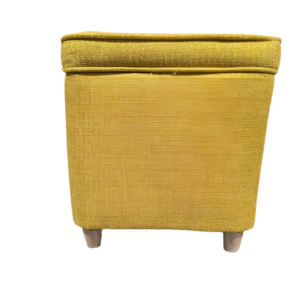 Mustard Storage Ottoman- OPEN BOX