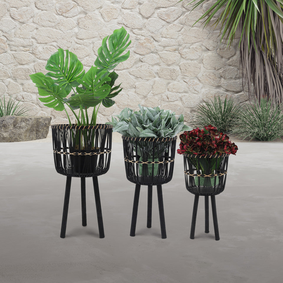 Bamboo Planters 11/13/15" S/3