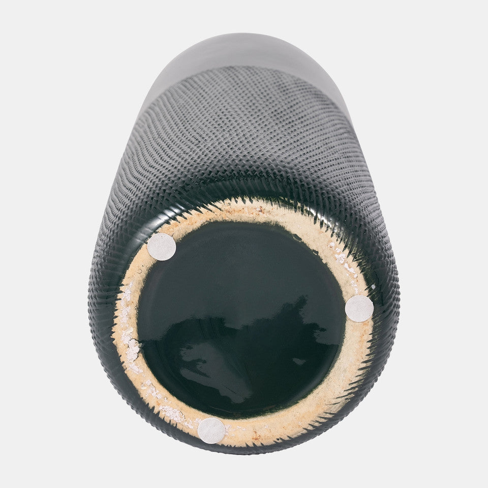 Ceramic 18"h Grooved Vase