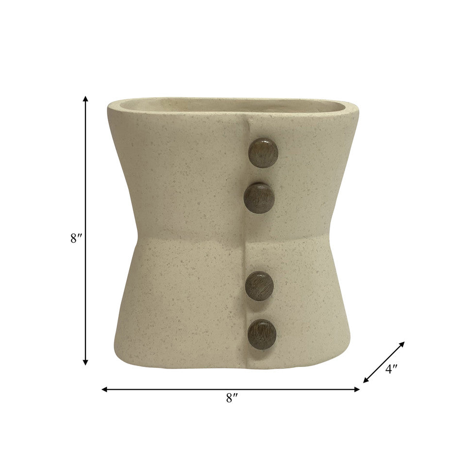 8" Button Vase