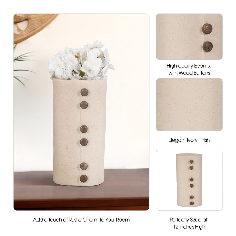 12" Button Vase