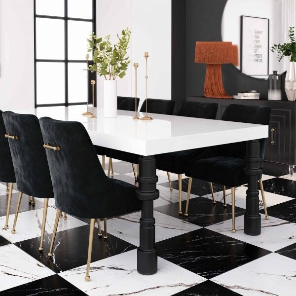 Spindle Gloss Lacquer Dining Table - Local Pick Up or Local Delivery Only