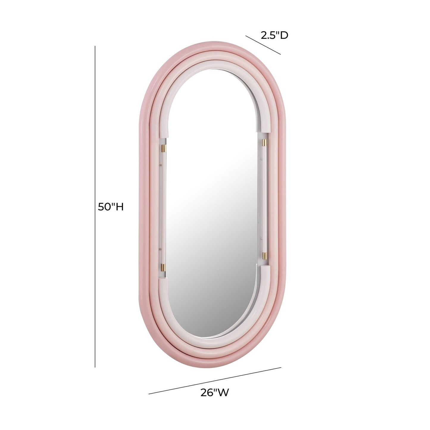 Neon Floor Mirror in Pink - OPEN BOX Local Pick Up or Local DElivery Only