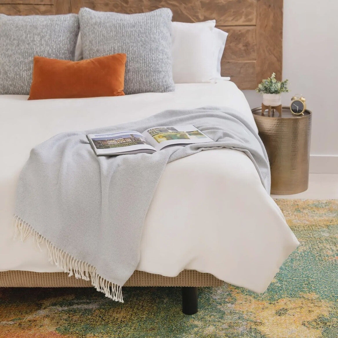 Green Rustic Rectangle Rug 8x11