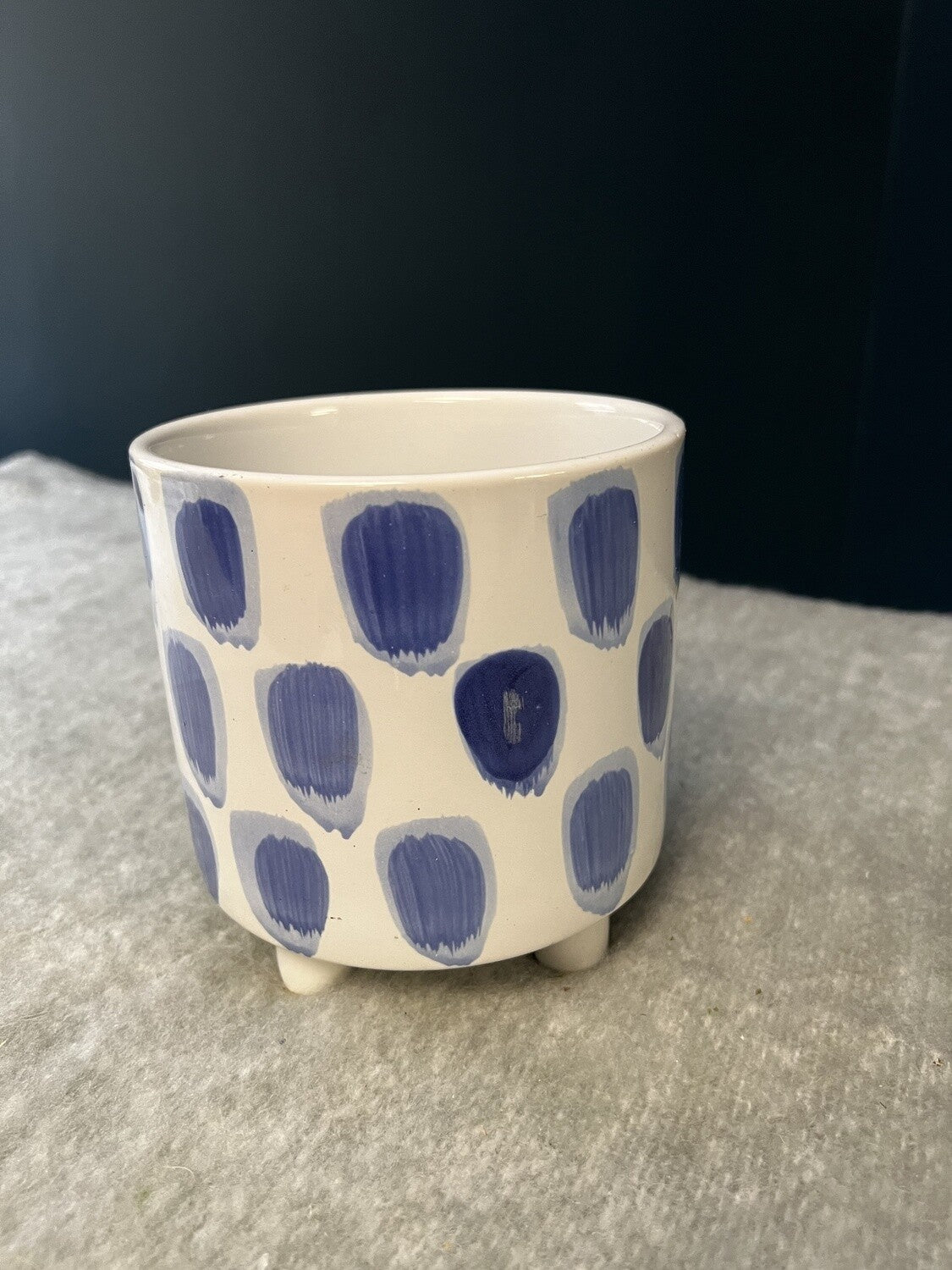 White & Blue Planter