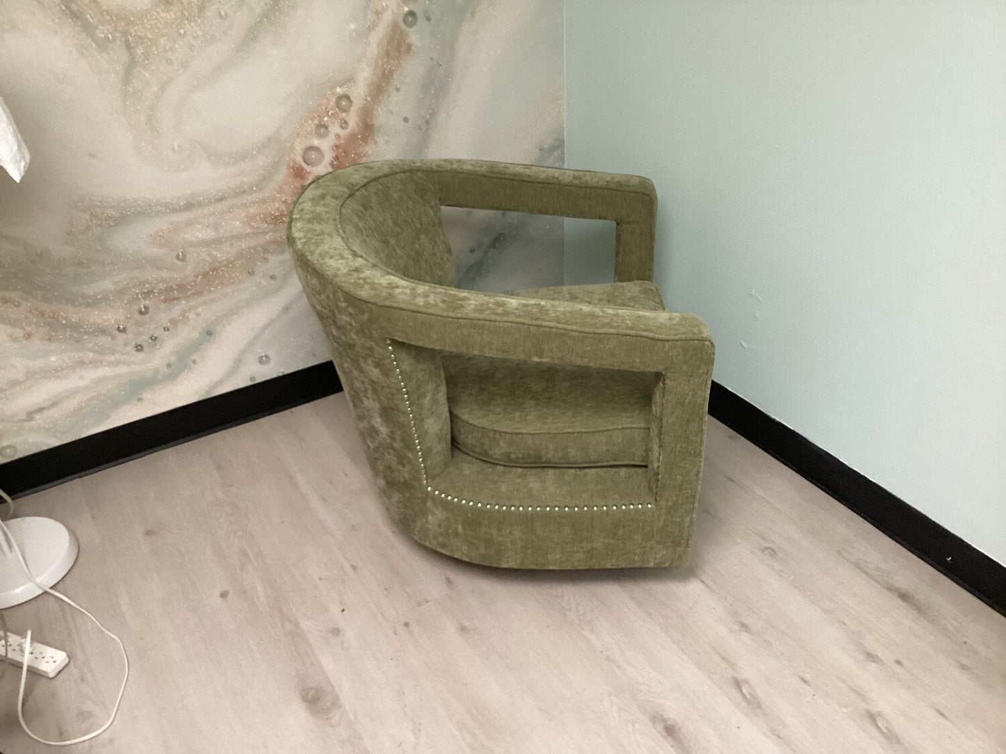 Green Swivel Contemporary Chair- Local Pick Up Only