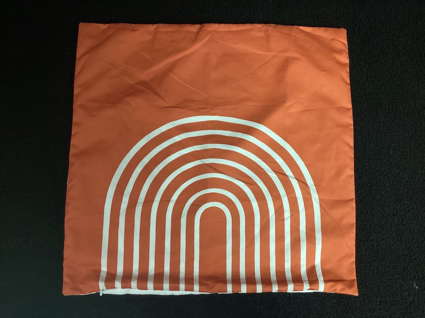 Orange Pillow Cover With Curves (18”x18”)-open box