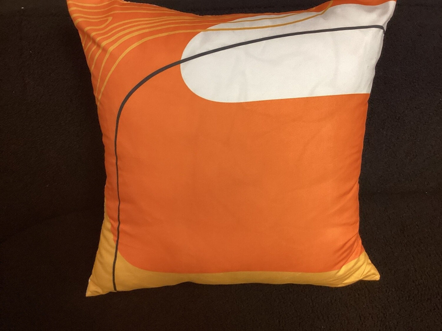 Orange Abstract Pillow Cover (18”x18”)-open box
