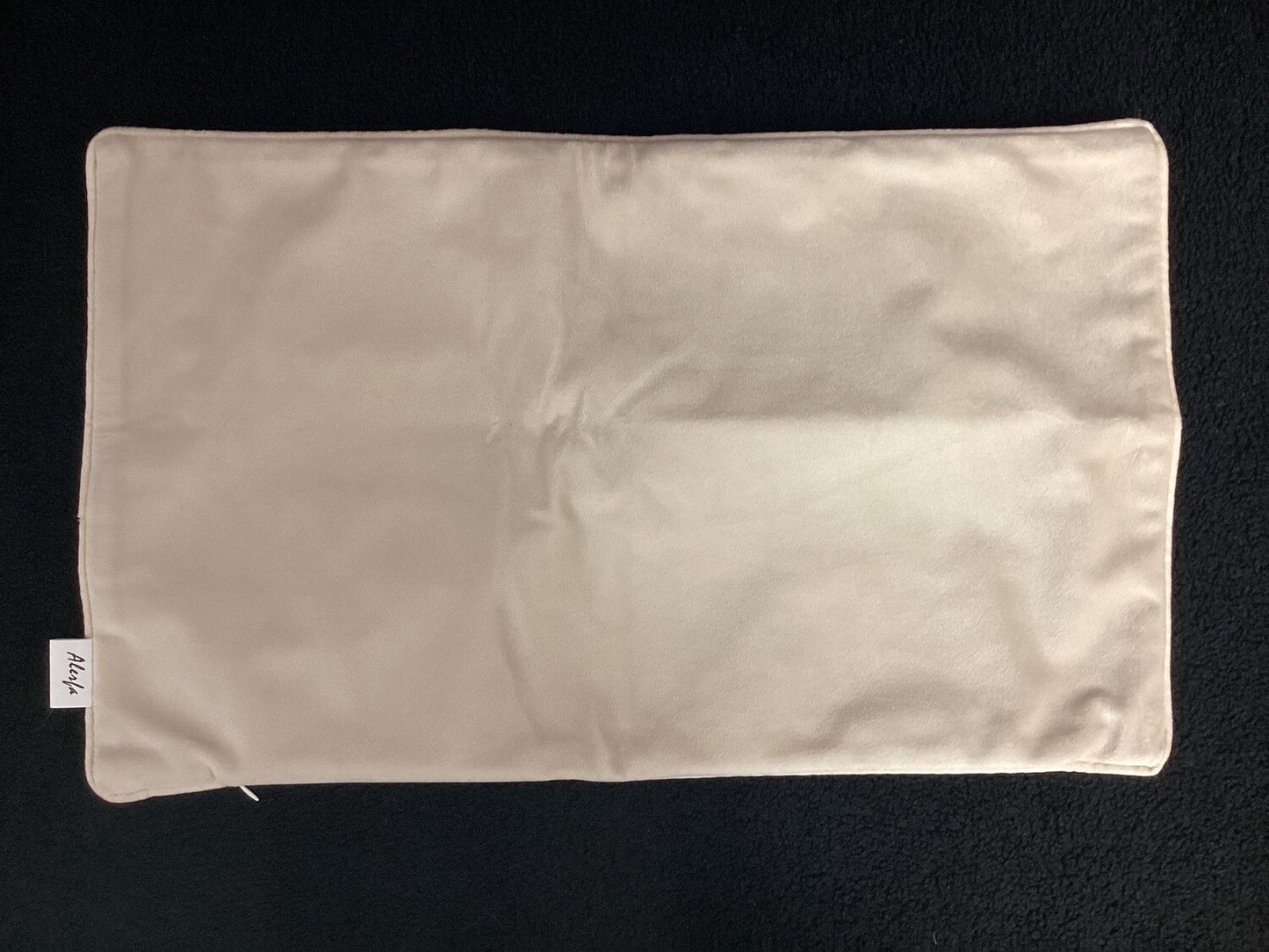 Cream Silver Velvet Pillow Cover (12”x20”)