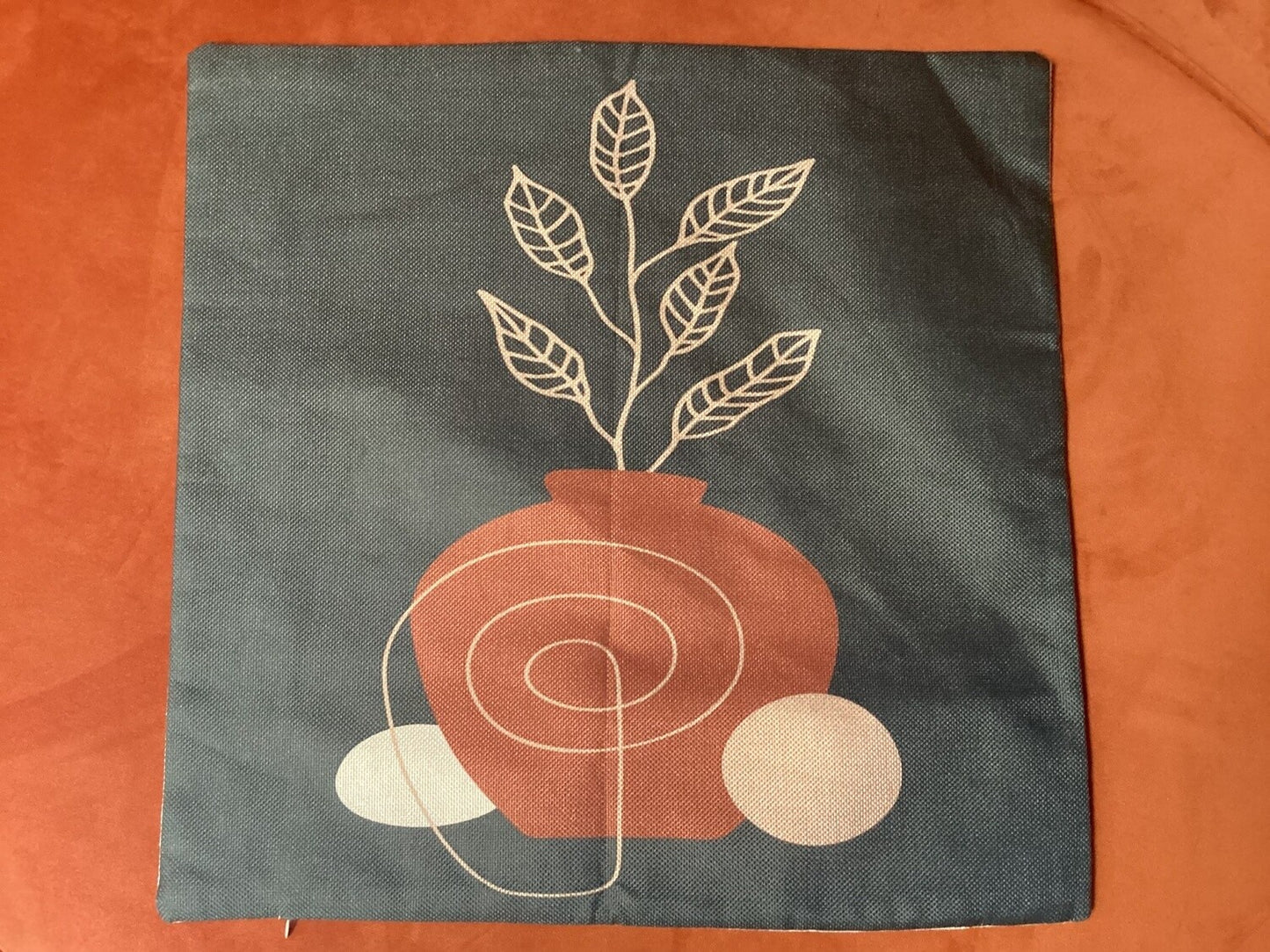 Plant Abstract Pillow Cover (18”x18”)