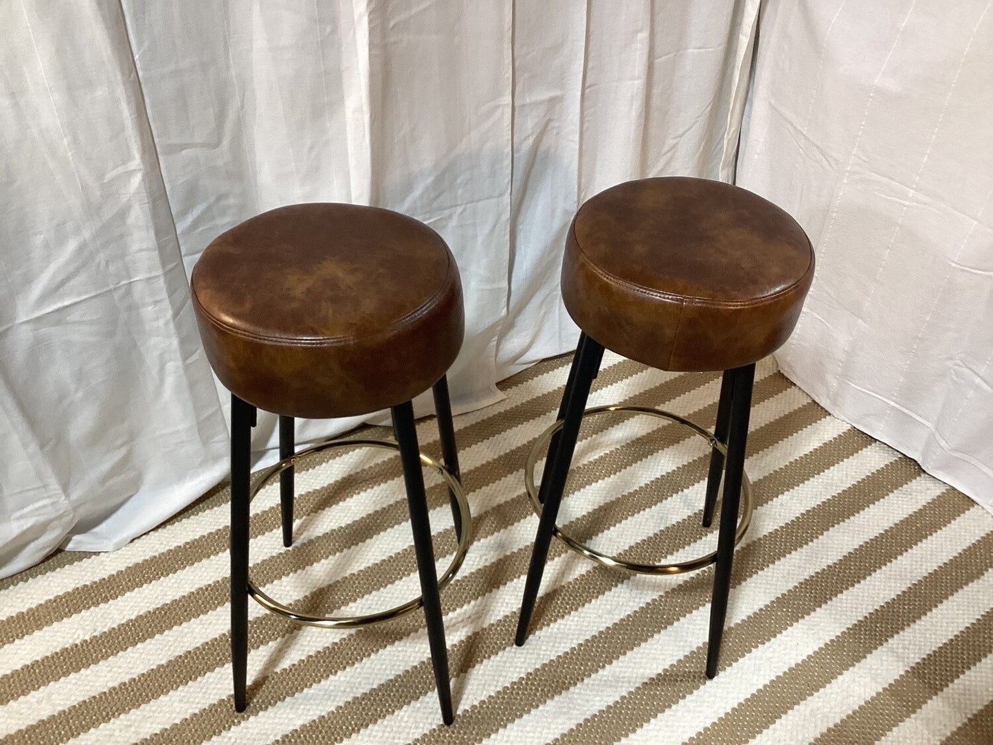 Faux leather bar stool (set of 2)- Local Pick Up Only-