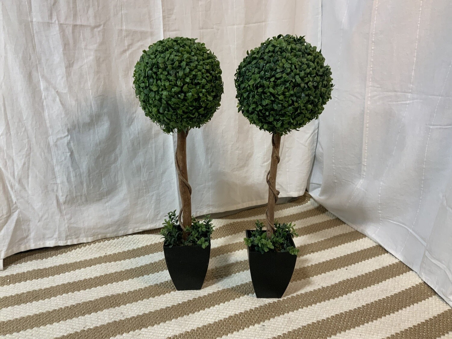 Faux Boxwood Topiary SET OF 2- Open Box-8120