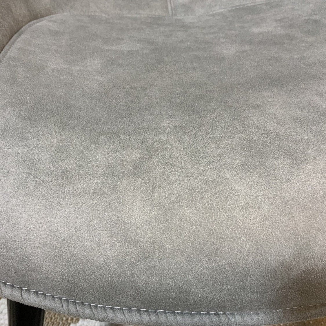 Gray suede chair with black wood legs SET OF 2 - Local Pick Up Only