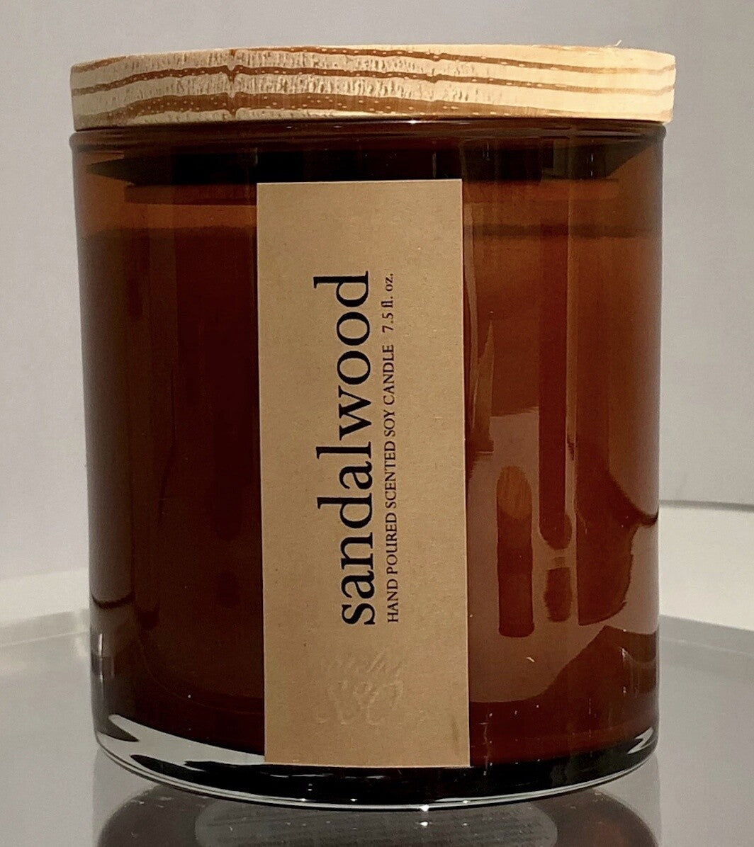 Sandalwood Scented Candle - Wood-OPEN BOX -4003