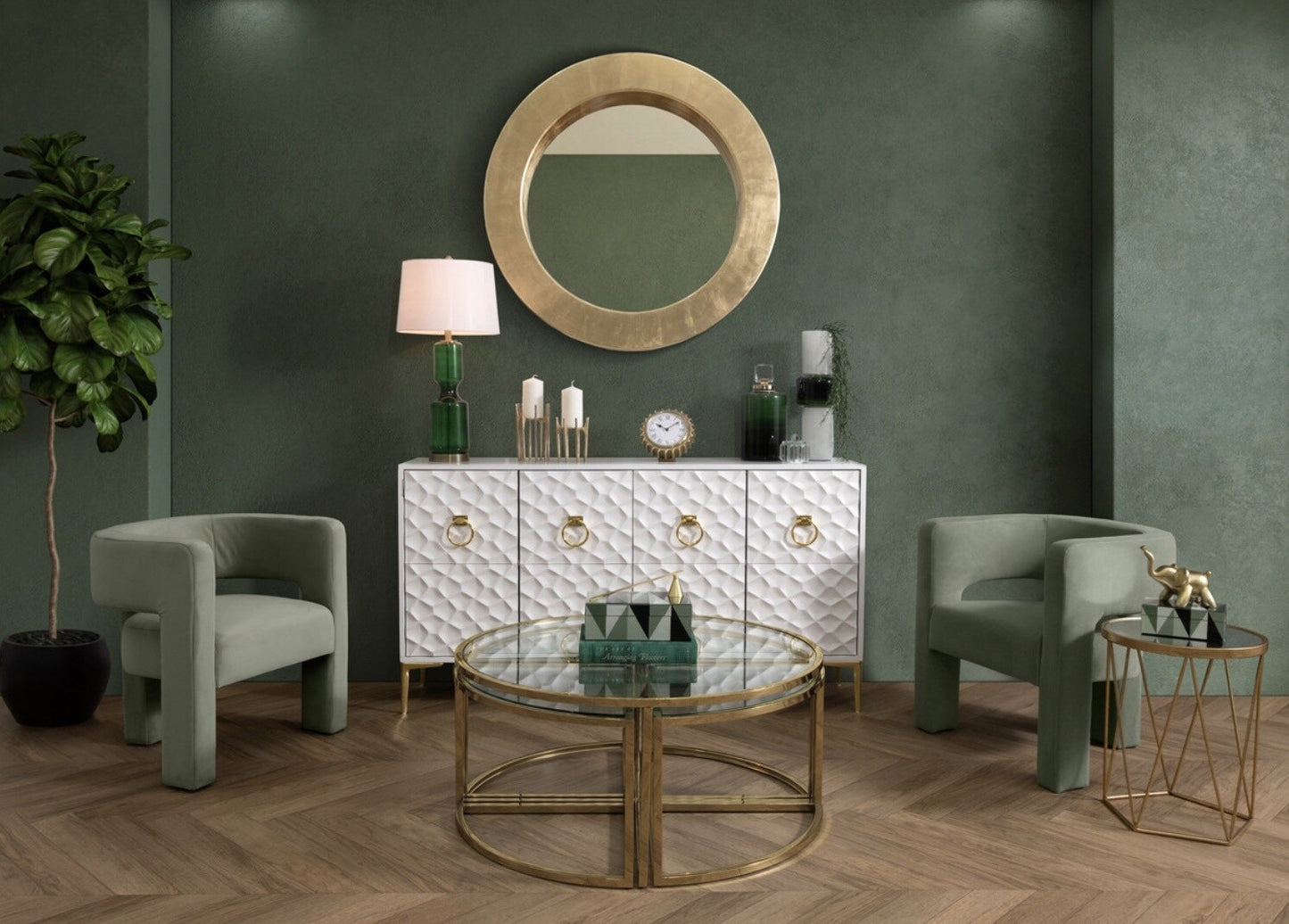 Wood Console Cabinet