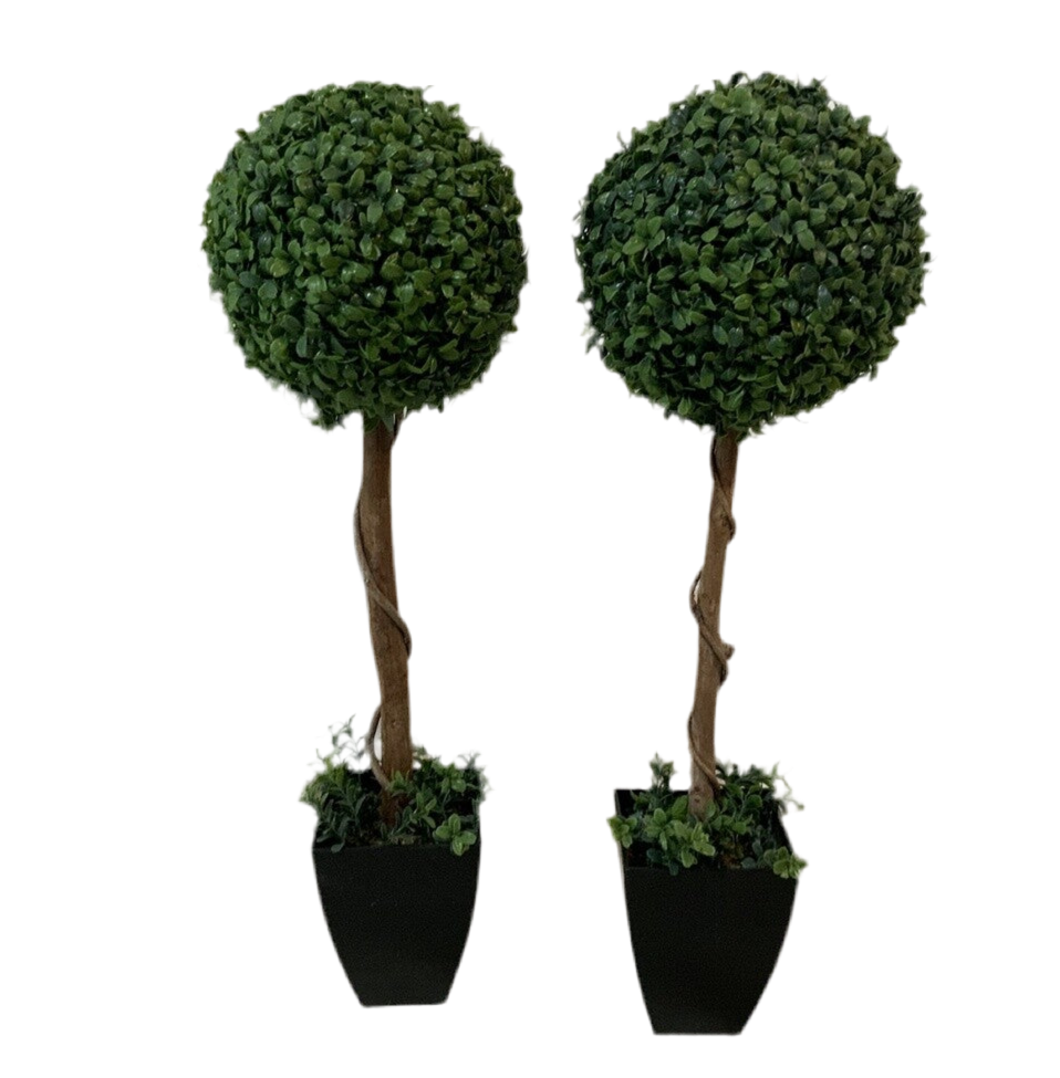 Faux Boxwood Topiary SET OF 2- Open Box-8120