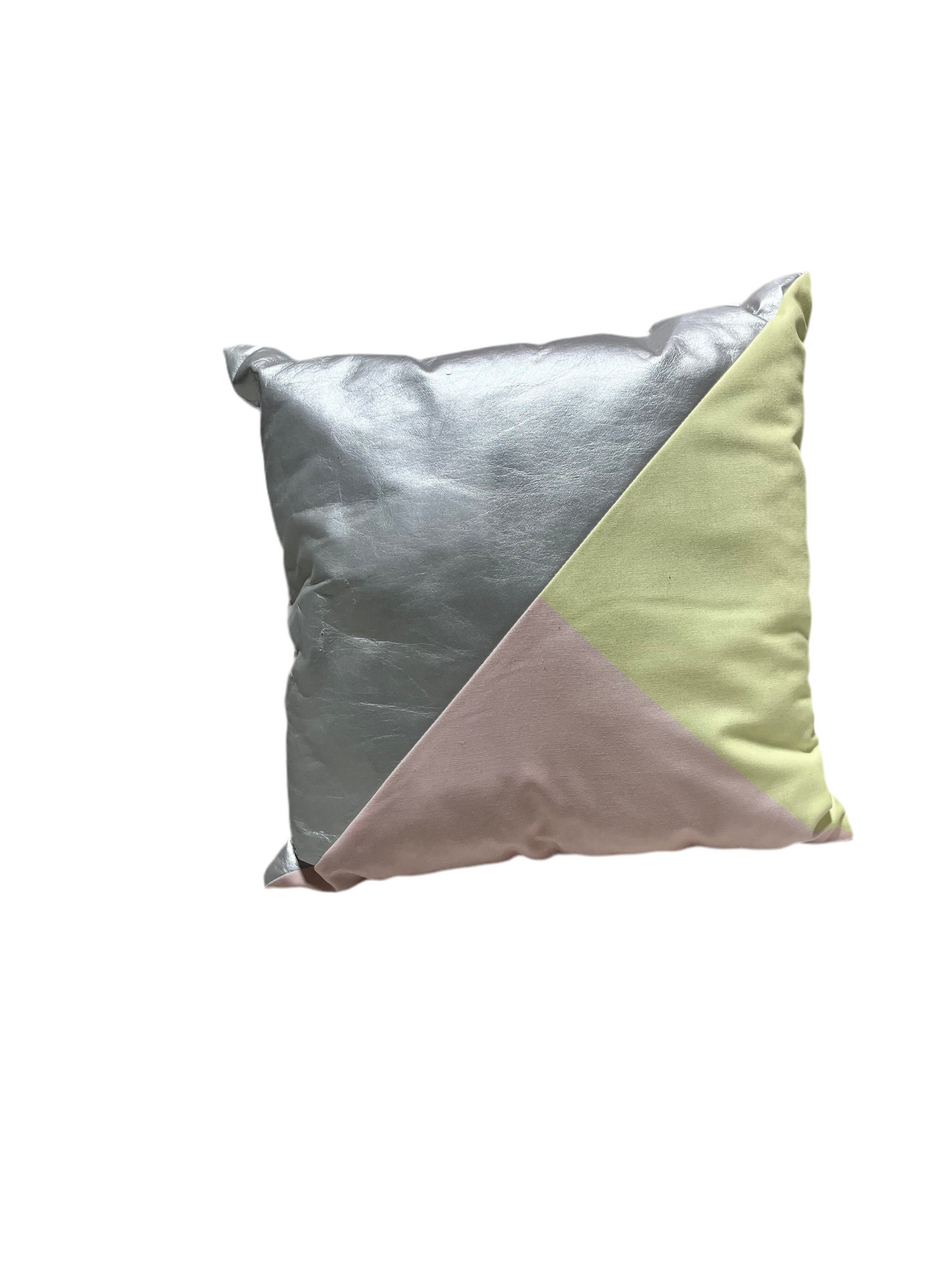 Pink silver & Yellow Pillow (set of 2)