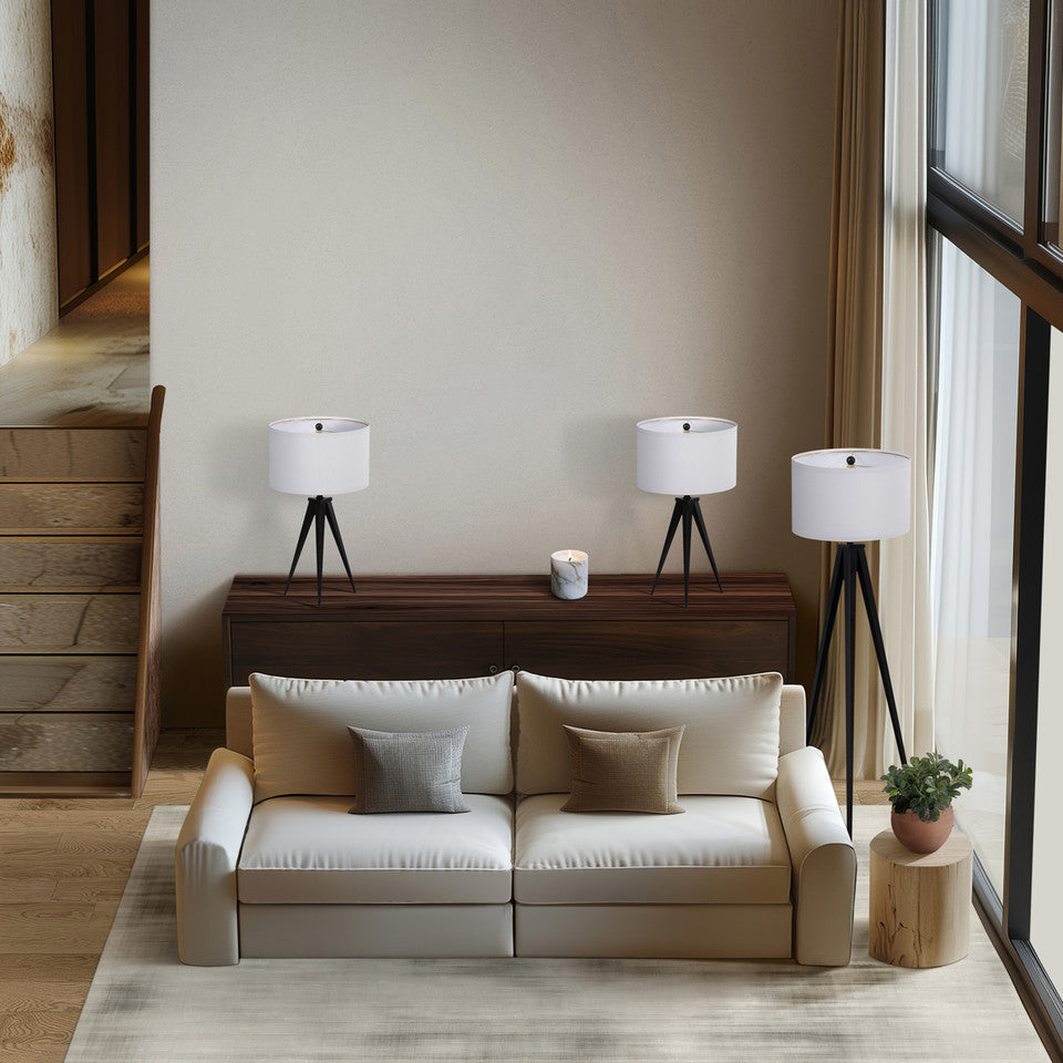 Metal Table & Floor Tripod Lamps S/30-