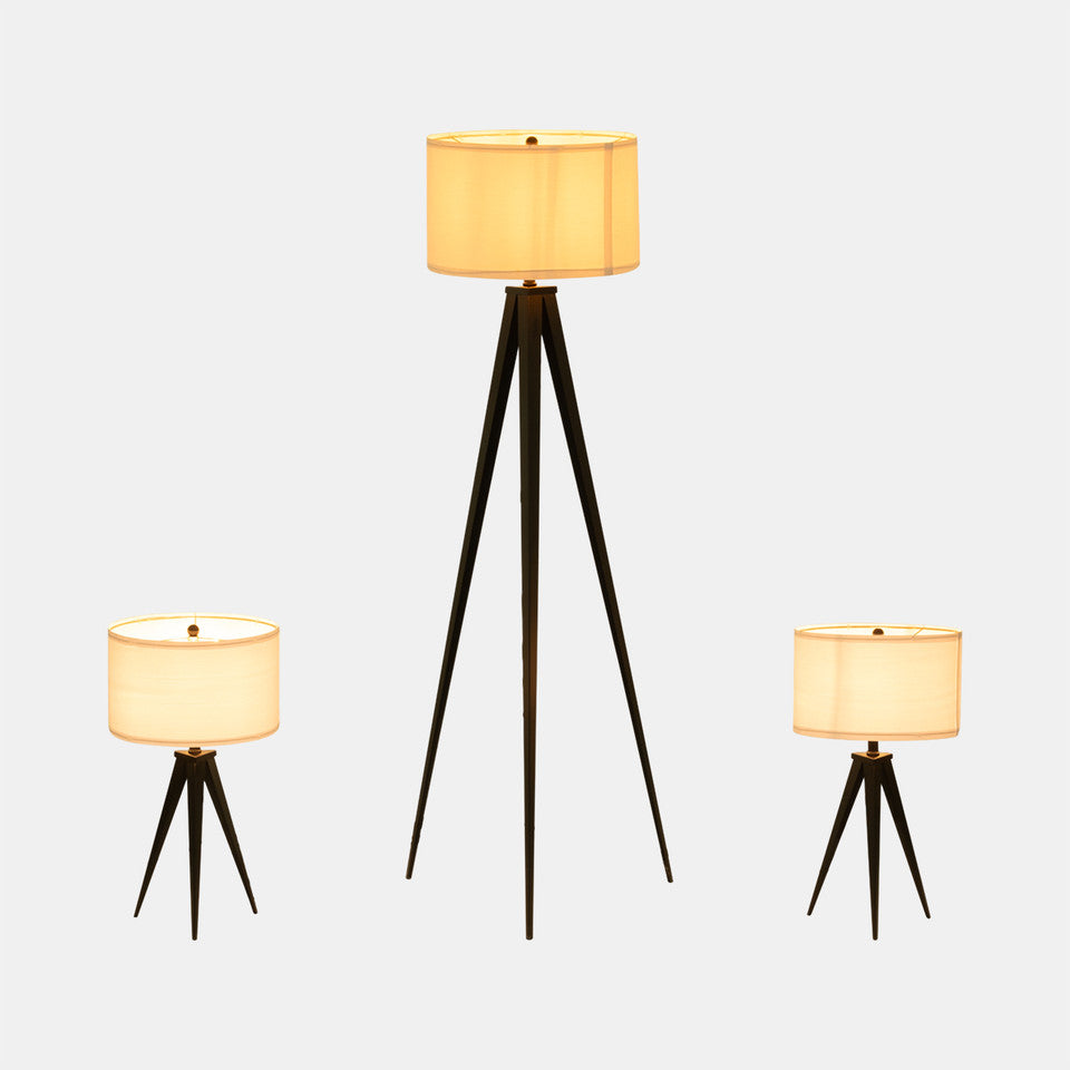 Metal Table & Floor Tripod Lamps S/30-