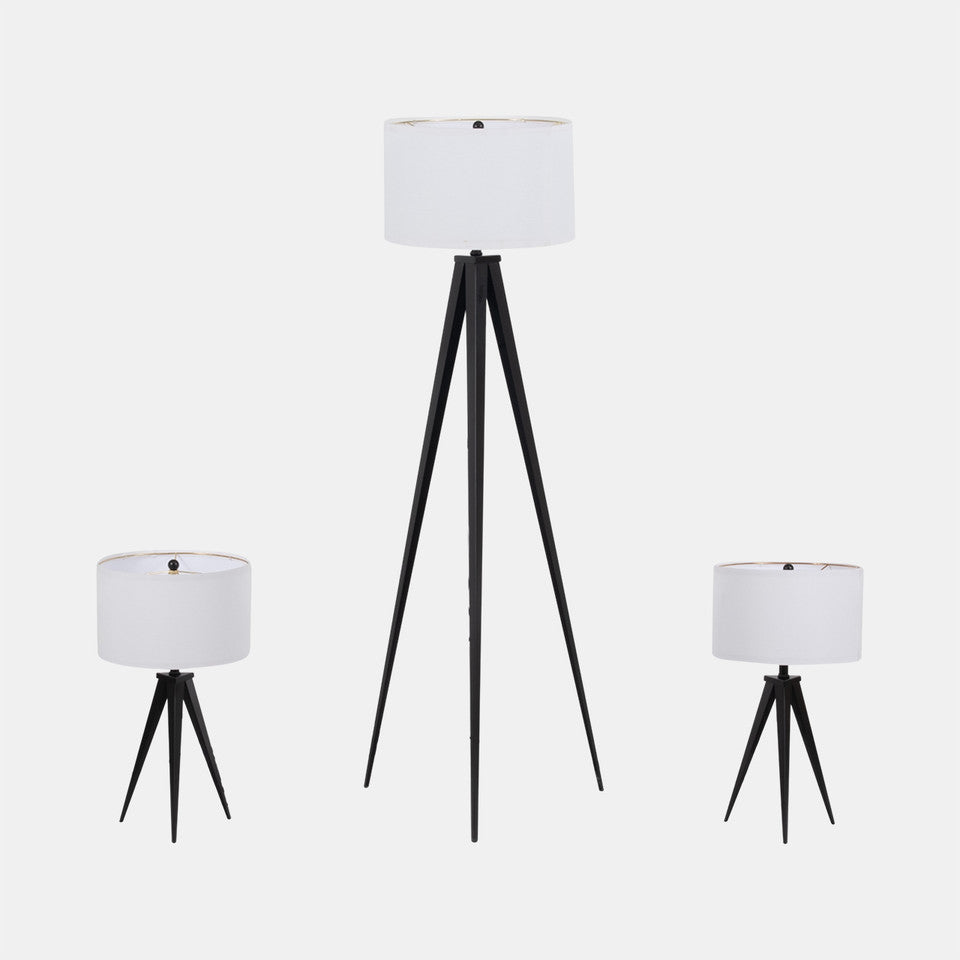 Metal Table & Floor Tripod Lamps S/30-