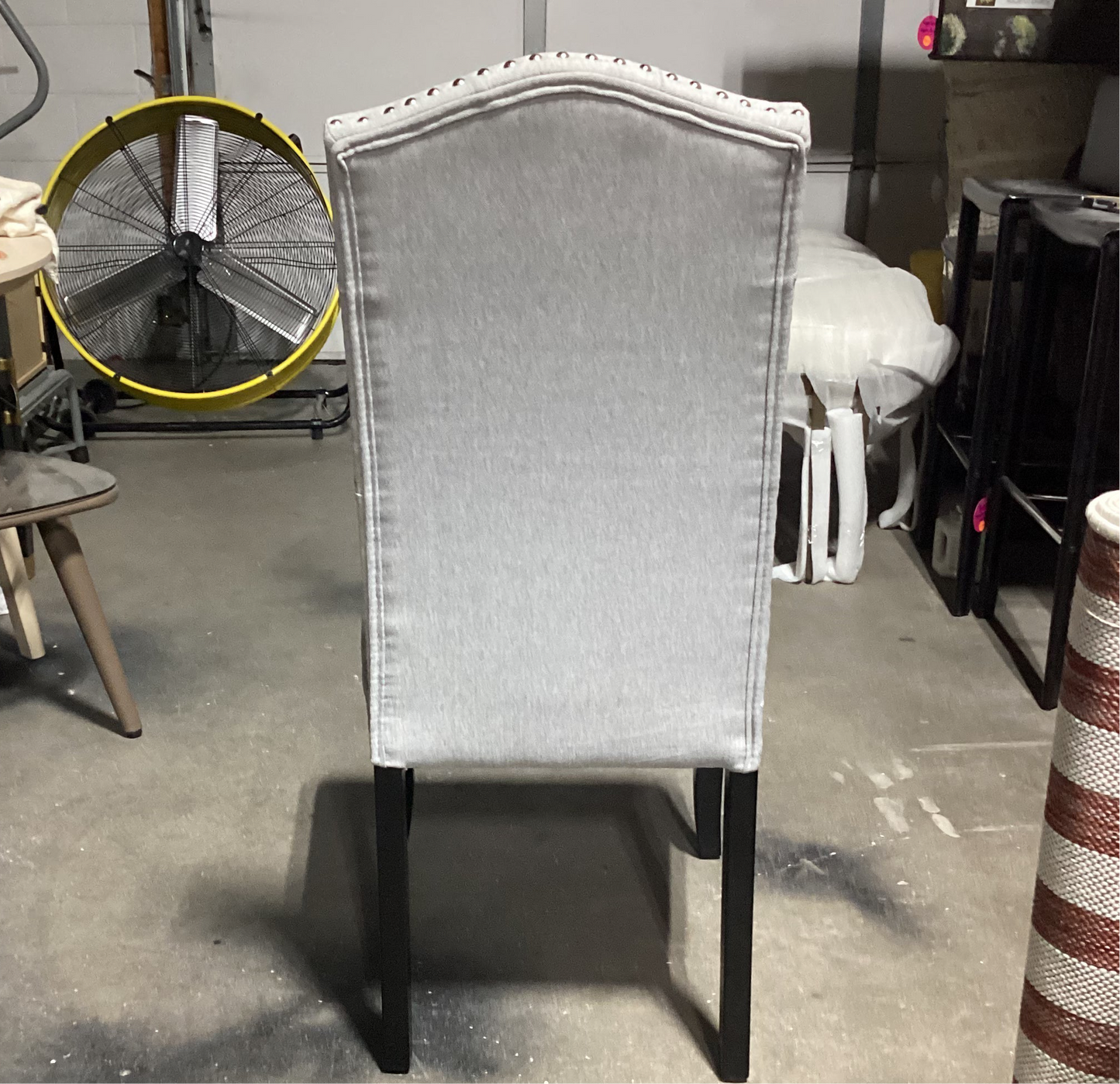 Light Gray Linen Chairs (set of 2) Open Box