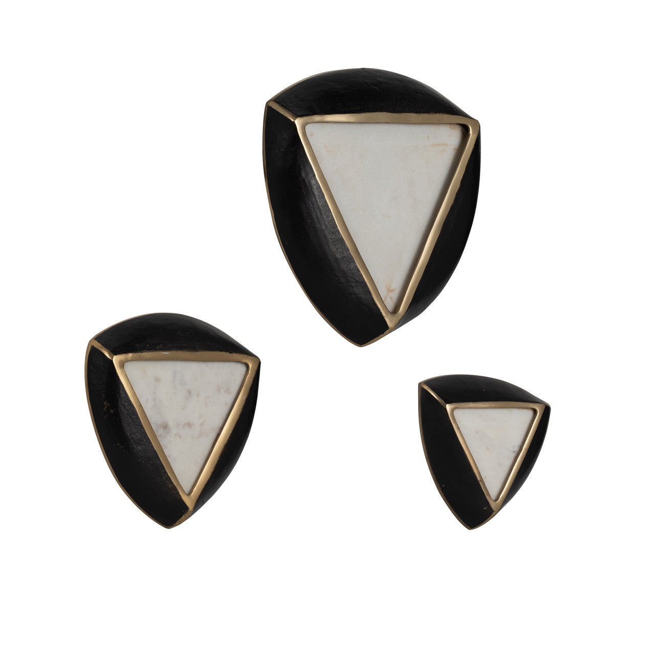 Set of 3 Dayton Marble Triangle Wall Decor
