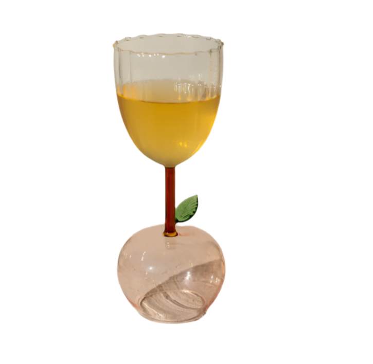 Wine Glass with Apple Base (Set of 6)