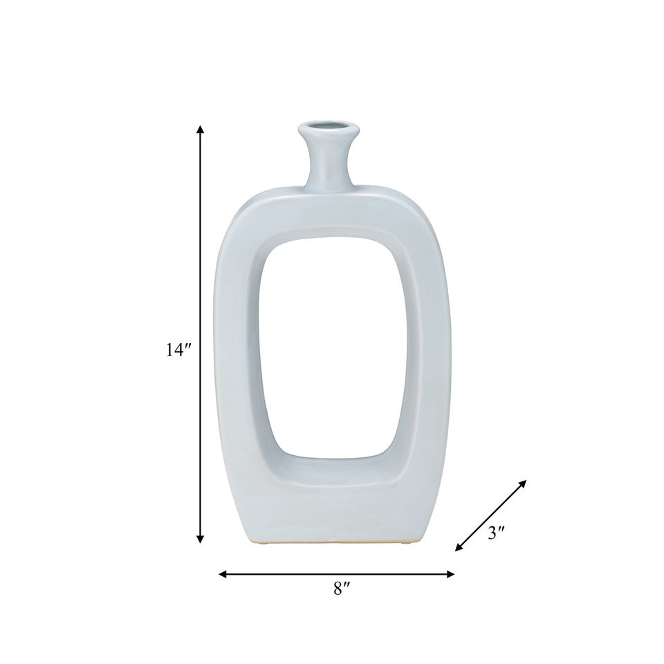 Powder Blue 14" Cutout Vase