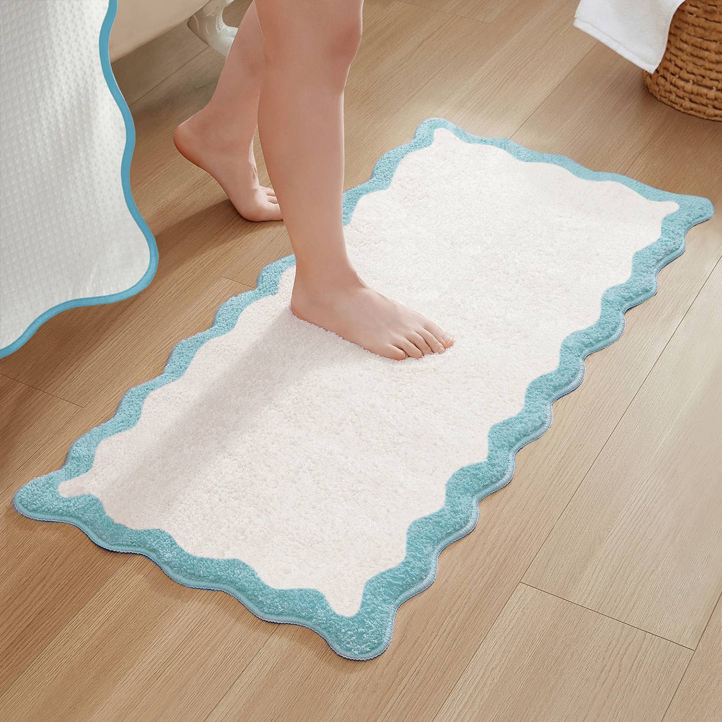 Wave Bath Mat (Sky Blue)-16"x24"