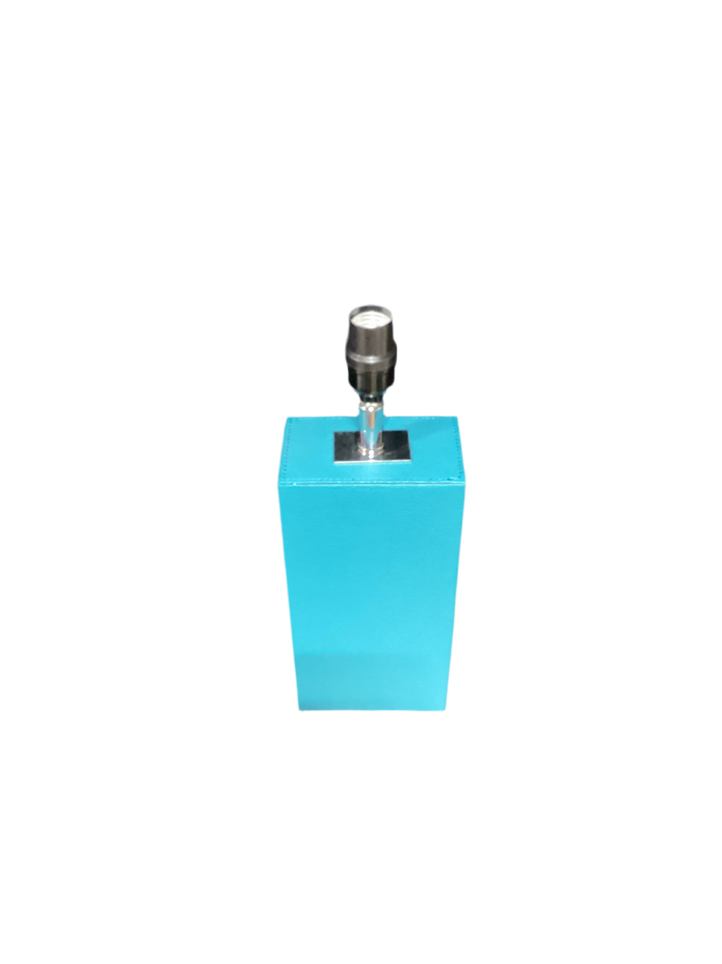 16” Light Blue Leather Lamp(set of 2)