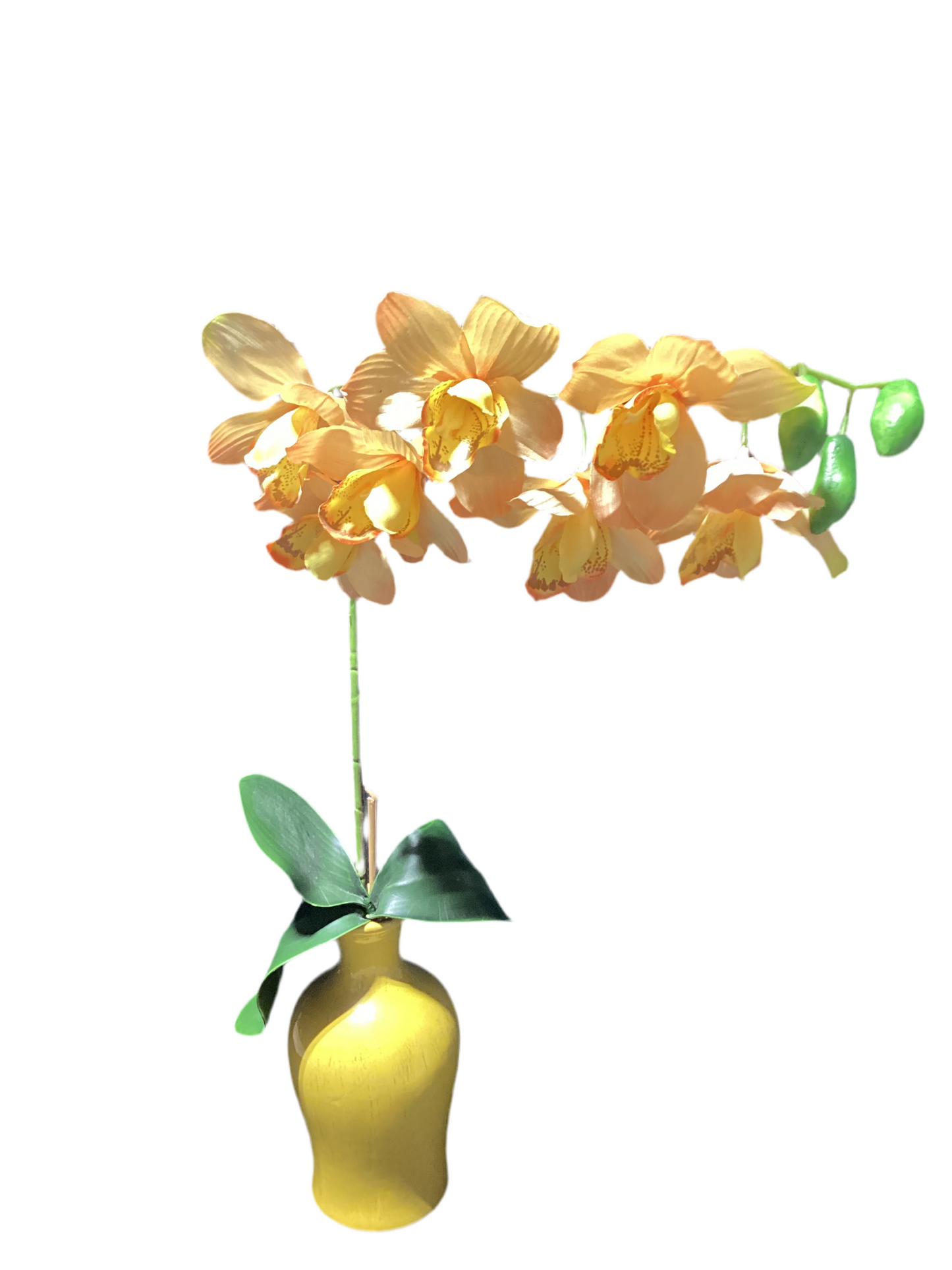 Faux Orchid Flower Plant