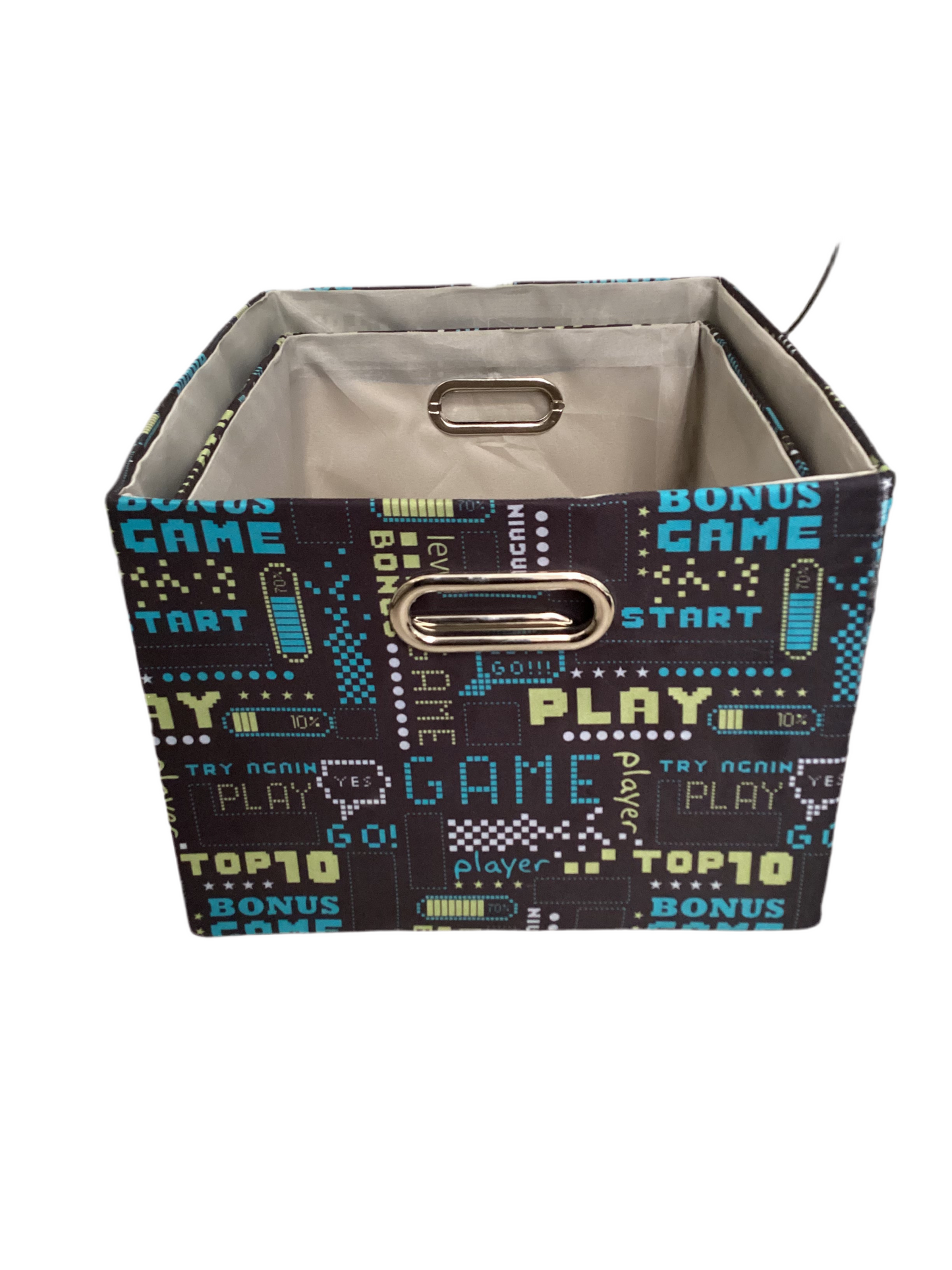 Video game Themed Storage Boxes Set of 2- OPEN BOX