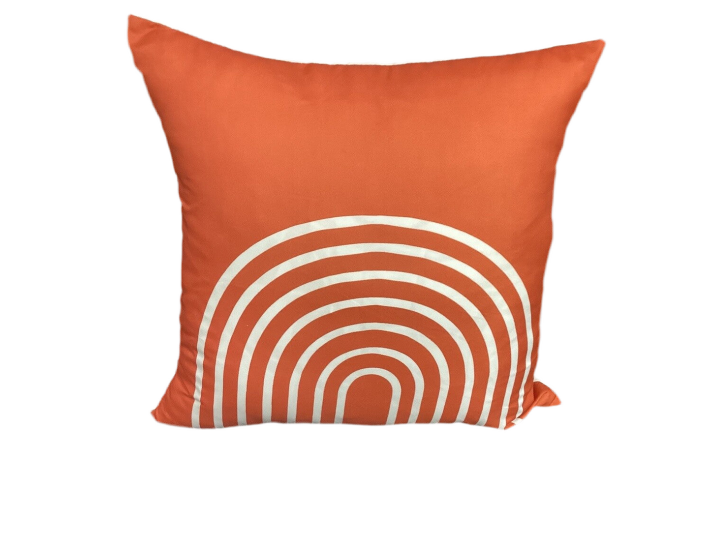 Orange Pillow Cover With Curves (18”x18”)-open box