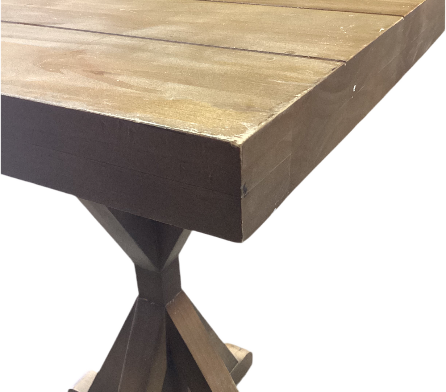 Rustic wooden end table