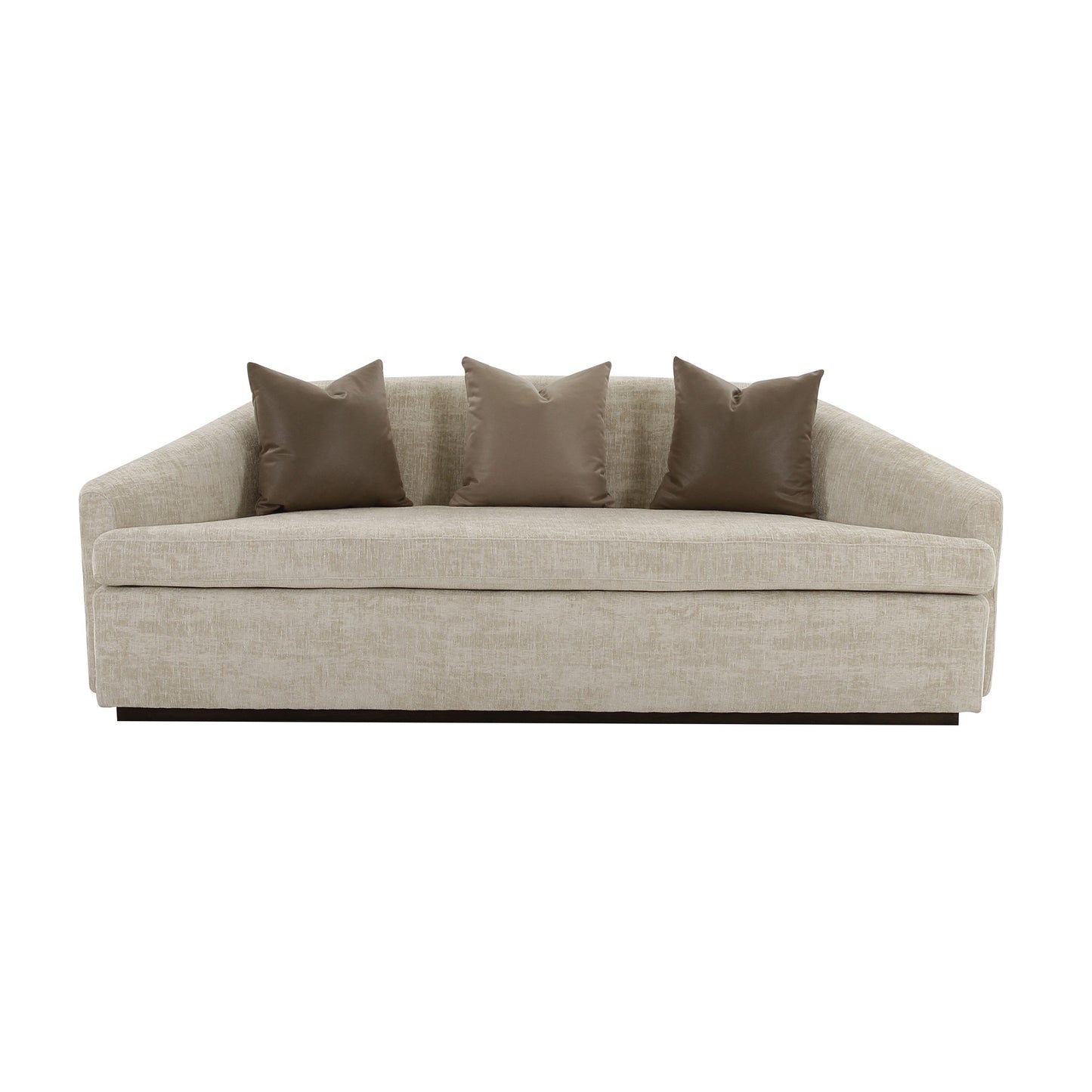Abreeyah Beige Velvet Sofa *OPEN BOX- Local Pick Up or Local Delivery Only