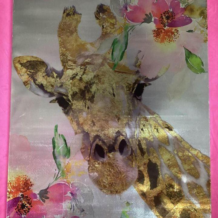AbstractGiraffePrintwithFlowersLarge
