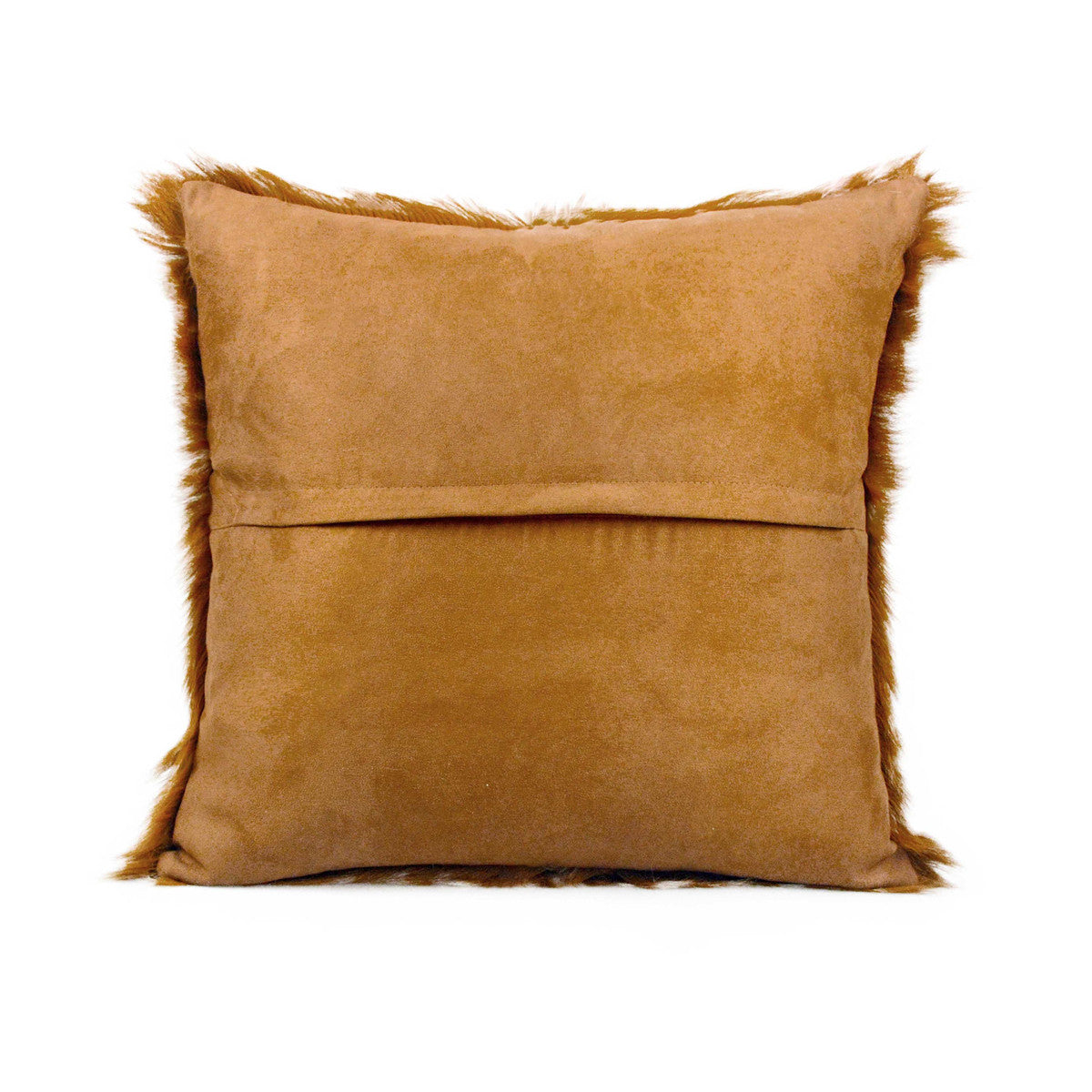 Amber Genuine Goatskin Square Pillow