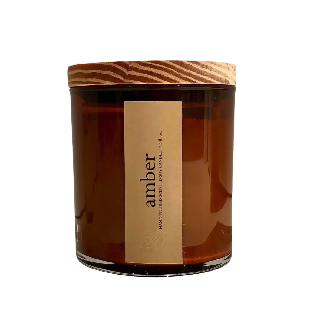 Amber Scented Candle - Warm Earthy Fall