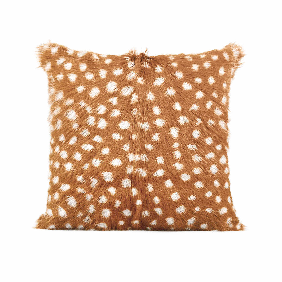 Amber Genuine Goatskin Square Pillow