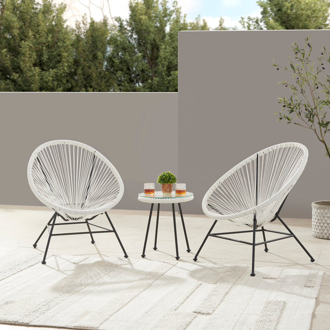 Outdoor White Single Chair- Local Pick Up