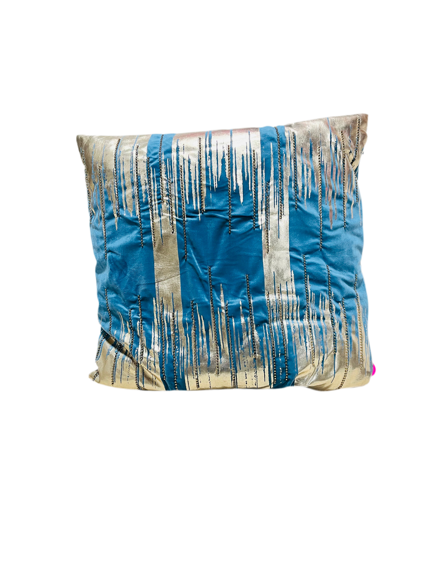 Teal and Rose Gold Pillows (Set of 2)