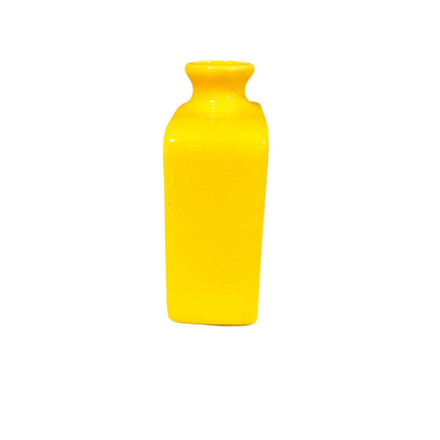 Small Yellow Cutout Vase