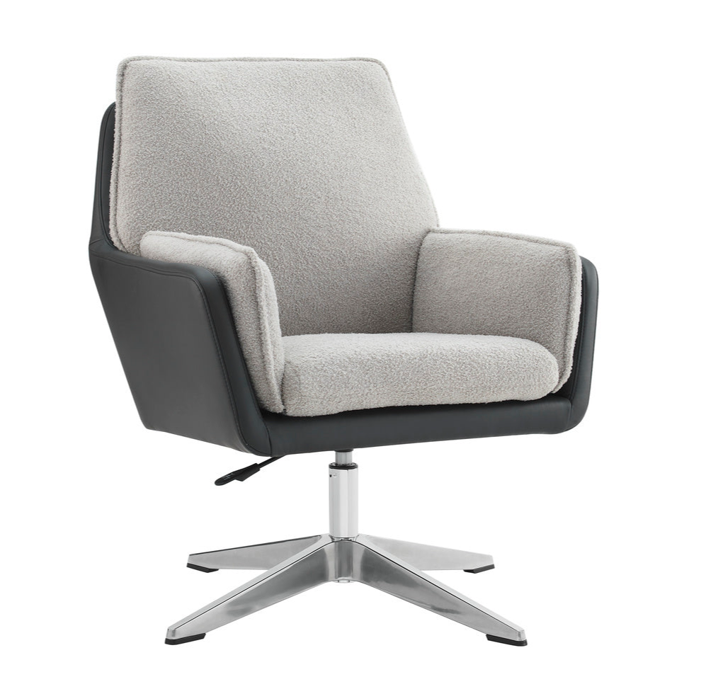 Blk Gry Swivel Accent Chair- Local Pick Up Only