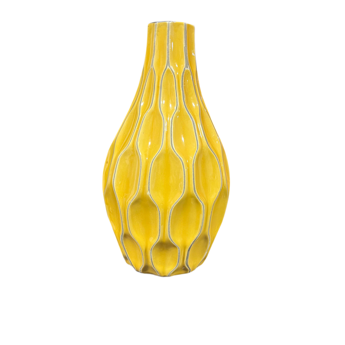 Honey Yellow Ceramic Vase