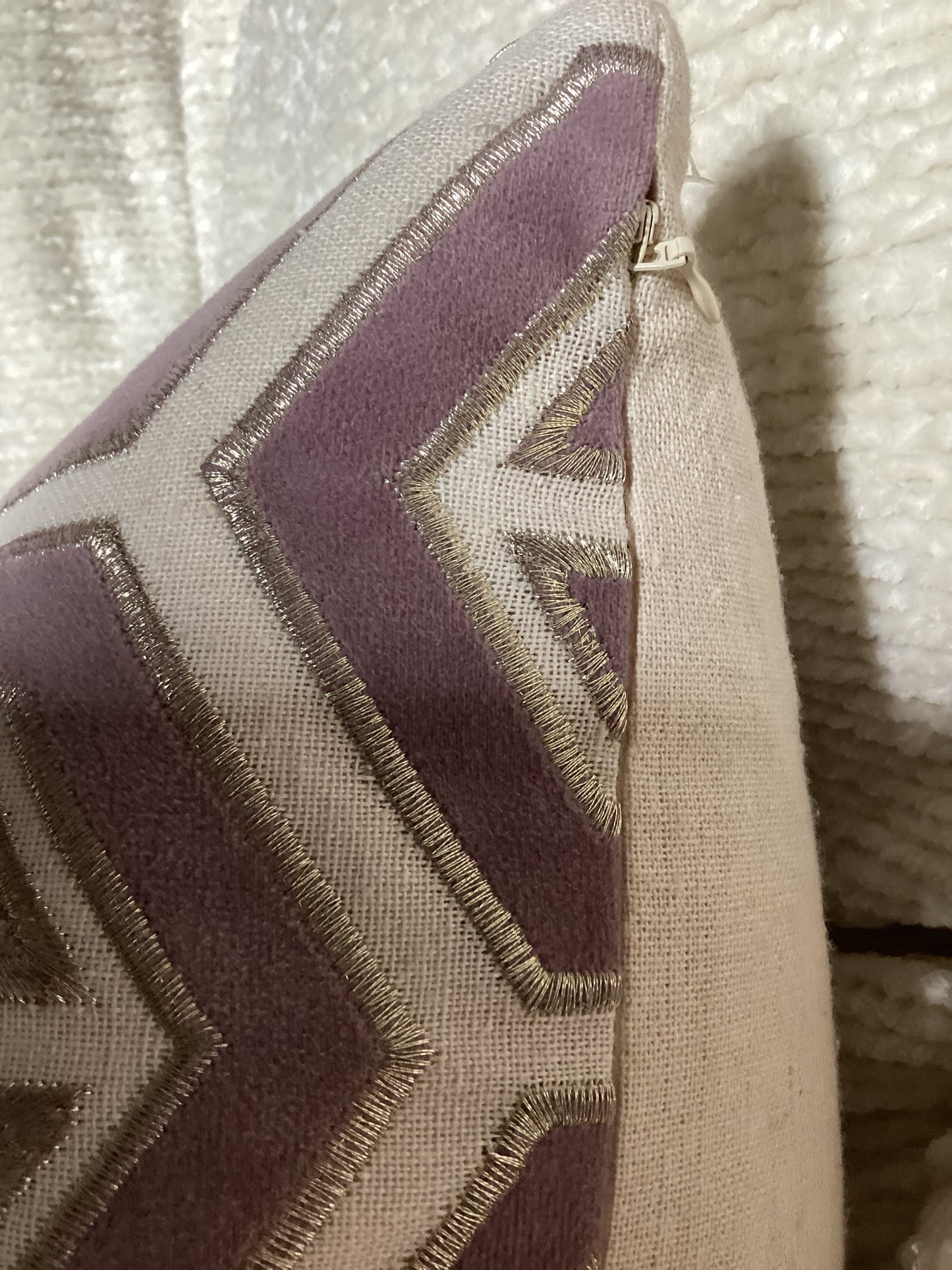 Light Purple & Gold Decorative Pillow-OPEN BOX