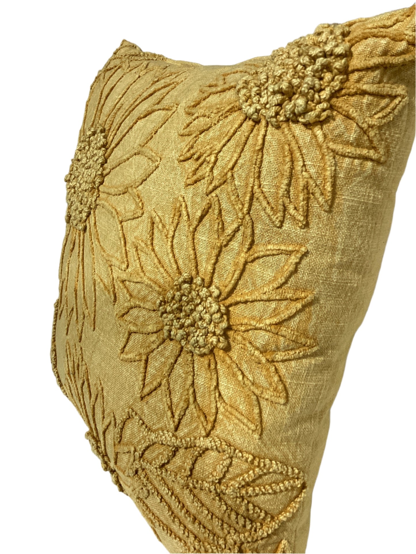 Gold Sunflower Pillow-OPEN BOX