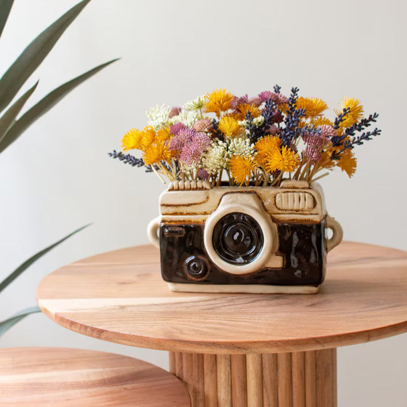Ceramic Camera Planter